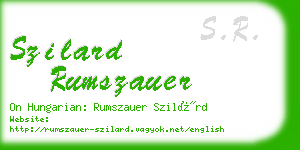 szilard rumszauer business card